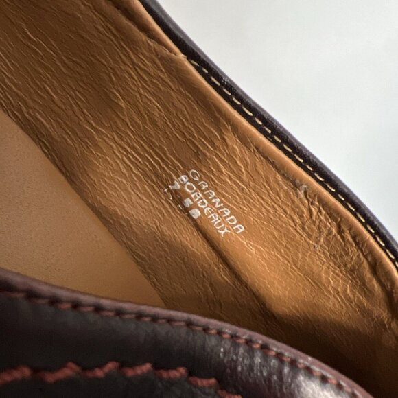 Earthies Shoes Womens 7.5 B Granada Loafers Burgundy Leather Comfort Casual Flat - Picture 9 of 10